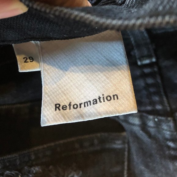 Reformation Black Jean Shorts - Picture 4 of 4